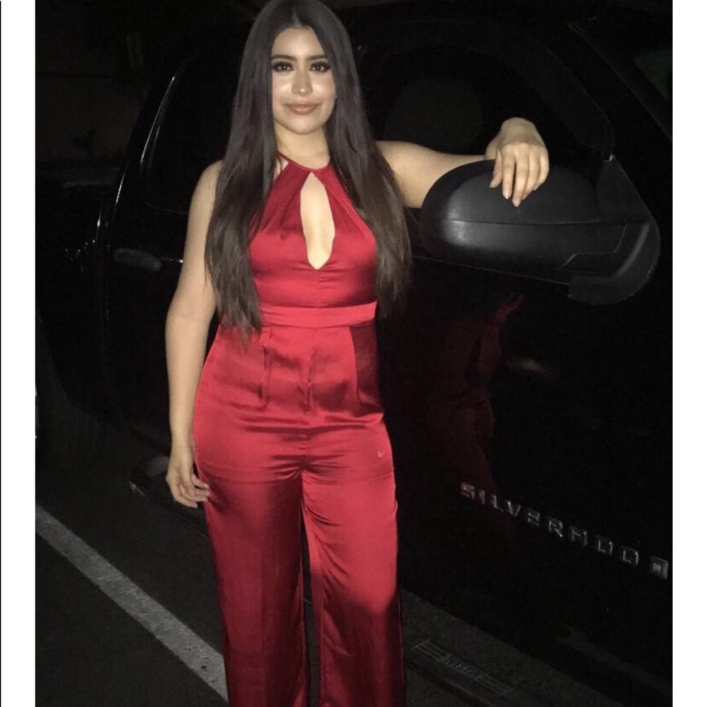 Sexy red jumpsuit